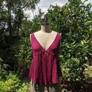 Low and Lower Top by Free People in Berry